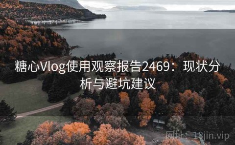糖心Vlog使用观察报告2469：现状分析与避坑建议