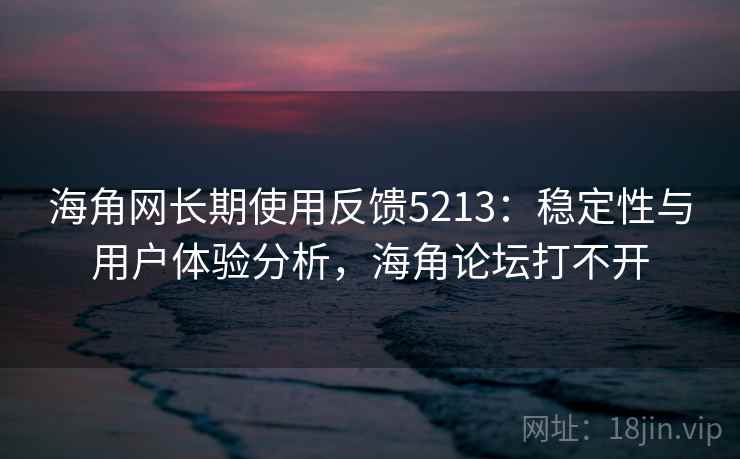 海角网长期使用反馈5213：稳定性与用户体验分析，海角论坛打不开