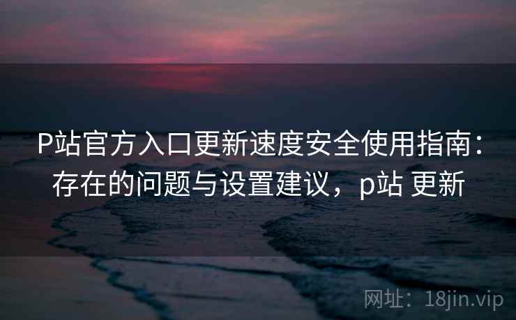 P站官方入口更新速度安全使用指南：存在的问题与设置建议，p站 更新