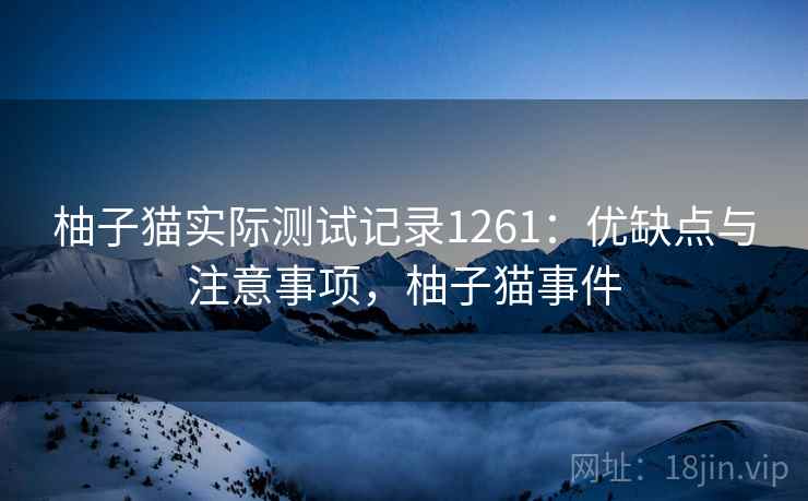 柚子猫实际测试记录1261：优缺点与注意事项，柚子猫事件